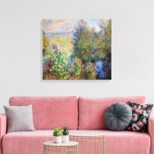 Claude Monet - Hoek van de tuin in Montgeron Canvas Afdruk (Insitu (Woonkamer))