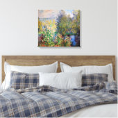 Claude Monet - Hoek van de tuin in Montgeron Canvas Afdruk (Insitu (Slaapkamer))