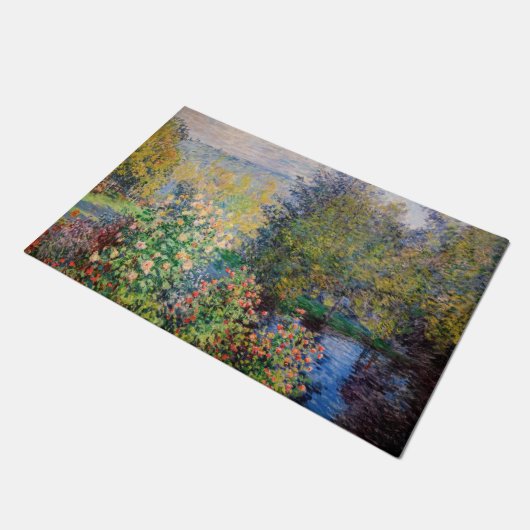 Claude Monet - Hoek van de tuin in Montgeron Deurmat (Schuin)