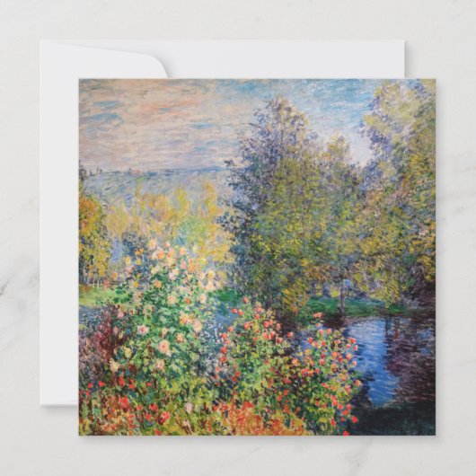 Claude Monet - Hoek van de tuin in Montgeron Kaart (Voorkant)