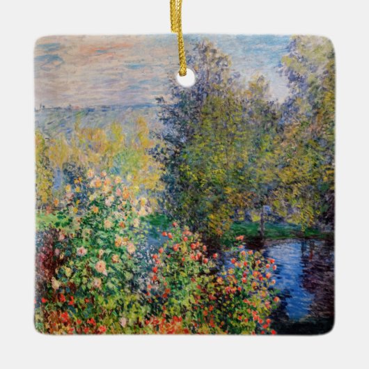 Claude Monet - Hoek van de tuin in Montgeron Keramisch Ornament (Voorkant)