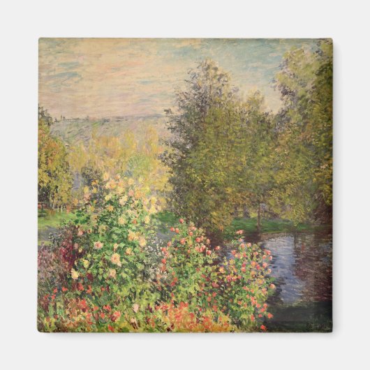 Claude Monet | Hoek van de tuin in Montgeron Magneet (Voorkant)