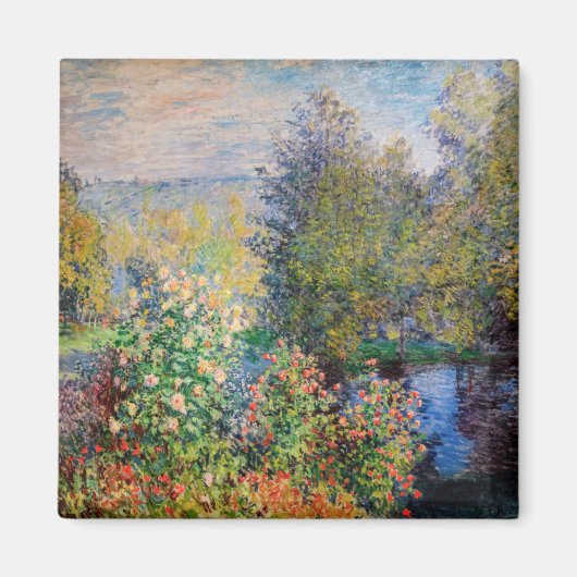 Claude Monet - Hoek van de tuin in Montgeron Magneet (Voorkant)
