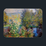 Claude Monet - Hoek van de tuin in Montgeron Magneet<br><div class="desc">Hoek van de tuin in Montgeron / Coin de jardin a Montgeron - Claude Monet,  Oil on Canvas,  1876</div>