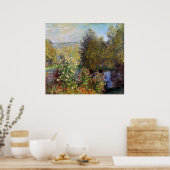 Claude Monet - Hoek van de tuin in Montgeron Poster (Keuken)