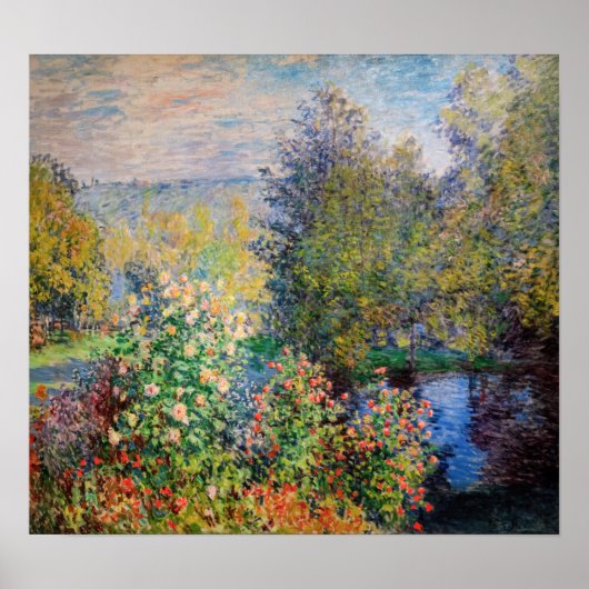 Claude Monet - Hoek van de tuin in Montgeron Poster (Voorkant)