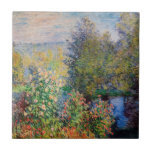 Claude Monet - Hoek van de tuin in Montgeron Tegeltje<br><div class="desc">Hoek van de tuin in Montgeron / Coin de jardin a Montgeron - Claude Monet,  Oil on Canvas,  1876</div>