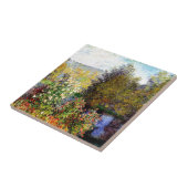 Claude Monet, hoek van de tuin in Montgeron Tegeltje (Zijkant)