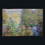 Claude Monet - Hoek van de tuin in Montgeron Theedoek<br><div class="desc">Hoek van de tuin in Montgeron / Coin de jardin a Montgeron - Claude Monet,  Oil on Canvas,  1876</div>