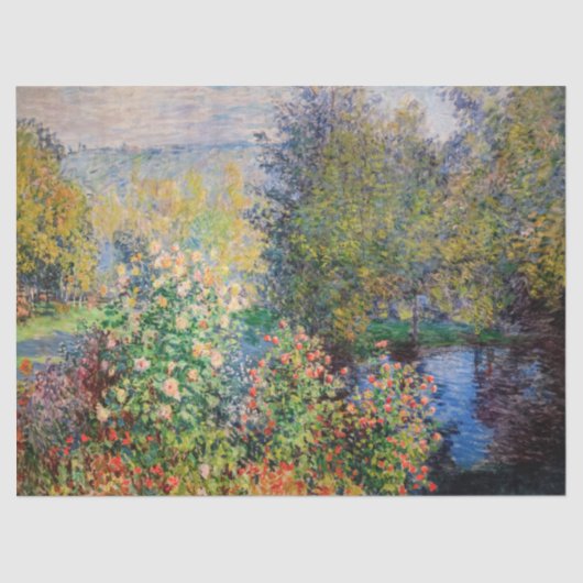 Claude Monet - Hoek van de tuin in Montgeron Tissuepapier (Voorkant)