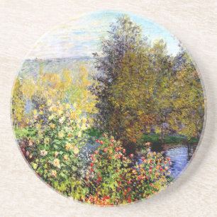 Claude Monet, hoek van de tuin in Montgeron Zandsteen Onderzetter