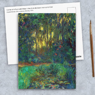 Claude Monet - Hoek van een vijver met waterlelies Briefkaart