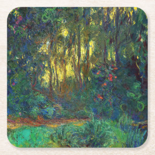 Claude Monet - Hoek van een vijver met waterlelies Kartonnen Onderzetters