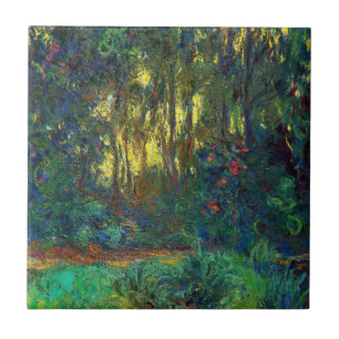 Claude Monet - Hoek van een vijver met waterlelies Tegeltje