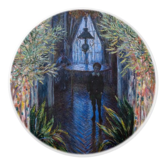 Claude Monet - Hoek van het Apartement Keramische Knop (Voorkant)