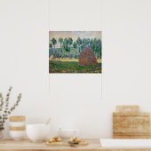 Claude Monet - Hooibergen bij Giverny Poster (Keuken)