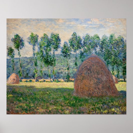 Claude Monet - Hooibergen bij Giverny Poster (Voorkant)