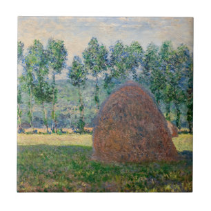 Claude Monet - Hooibergen bij Giverny Tegeltje