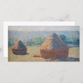 Claude Monet - Hooibergen, eind van de zomer Bedankkaart (Voorkant / Achterkant)