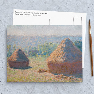 Claude Monet - Hooibergen, einde van de zomer Briefkaart