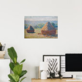 Claude Monet - Hooibergen, einde van de zomer Poster (Thuiskantoor)