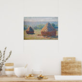 Claude Monet - Hooibergen, einde van de zomer Poster (Keuken)