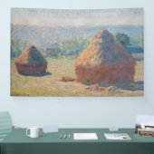 Claude Monet - Hooibergen, einde van de zomer Spandoek (Beurs)