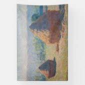 Claude Monet - Hooibergen, einde van de zomer Spandoek (Verticaal)