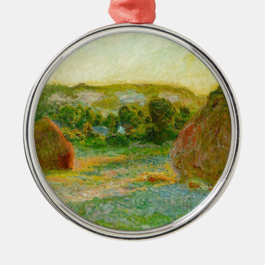 Claude Monet // hooibergen Metalen Ornament (Voorkant)