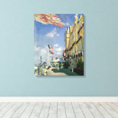 Claude Monet | Hotel des Roches Noires Canvas Afdruk (Insitu (Houten vloer))