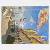 Claude Monet - Hotel des Roches Noires, Trouville Fleece Deken (Voorkant (Horizontaal))