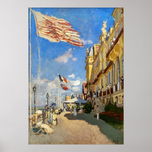 Claude Monet - Hotel des Roches Noires, Trouville Poster (Voorkant)