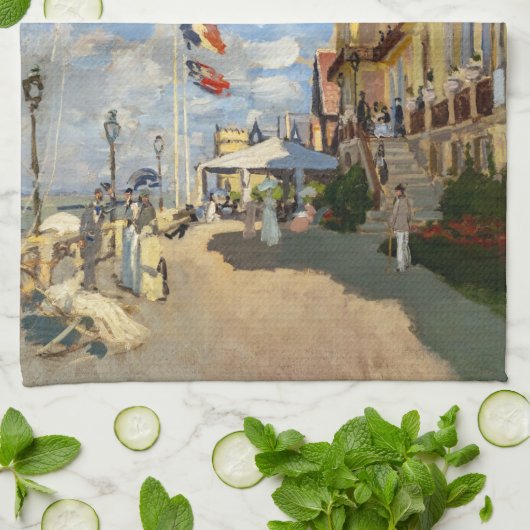 Claude Monet - Hotel des Roches Noires, Trouville Theedoek (Gevouwen)