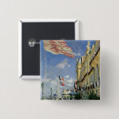 Claude Monet | Hotel des Roches Noires Vierkante Button 5,1 Cm (Voorkant /achterkant)