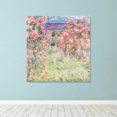 Claude Monet – House Among the Roses – 1919 Canvas Afdruk (Insitu (Houten vloer))