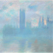 Claude Monet House of Parliament uit Londen. Blauw Sticker (Voorkant)