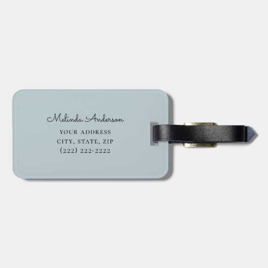 Claude Monet. Houses of Parliament London. Blauw Bagagelabel (Achterkant horizontaal)