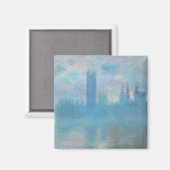 Claude Monet. Houses of Parliament London. Blauw Magneet (Voorkant / Achterkant)