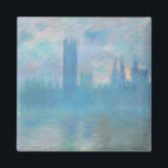 Claude Monet. Houses of Parliament London. Blauw Magneet<br><div class="desc">Claude Monet "Houses of Parliament,  London" magnet.</div>