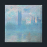 Claude Monet. Houses of Parliament London. Blauw Magneet<br><div class="desc">Claude Monet "Houses of Parliament,  London" magnet.</div>