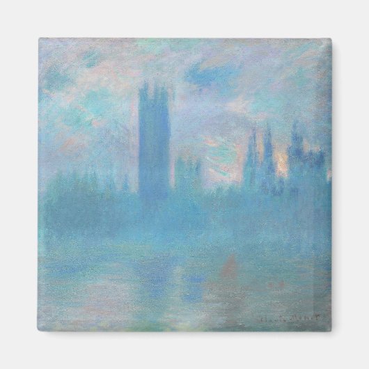 Claude Monet. Houses of Parliament London. Blauw Magneet (Voorkant)