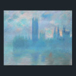 Claude Monet. Houses of Parliament London. Blauw Poster<br><div class="desc">Claude Monet "Houses of Parliament,  London" poster.</div>