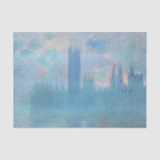Claude Monet. Houses of Parliament London. Blauw Tissuepapier (Voorkant)