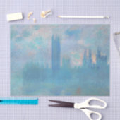 Claude Monet. Houses of Parliament London. Blauw Tissuepapier (Craft)