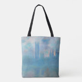 Claude Monet. Houses of Parliament London. Blauw Tote Bag (Achterkant)