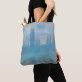 Claude Monet. Houses of Parliament London. Blauw Tote Bag (Dichtbij)