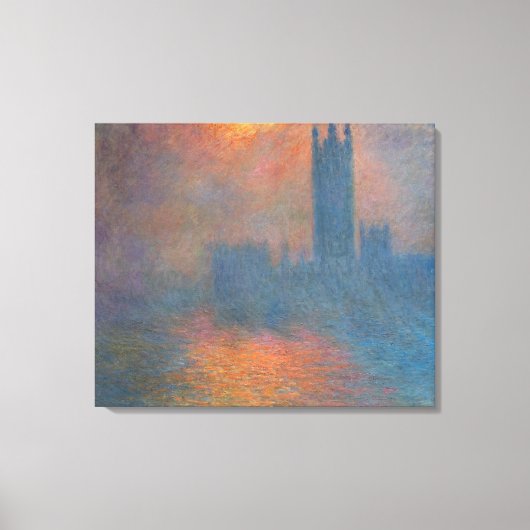 Claude Monet - Houses of Parliament London Canvas Afdruk (Voorkant)