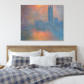 Claude Monet - Houses of Parliament London Canvas Afdruk (Insitu (Slaapkamer))