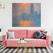 Claude Monet - Houses of Parliament London Canvas Afdruk (Insitu (Woonkamer))