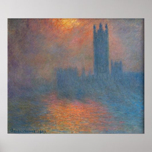 Claude Monet - Houses of Parliament London Poster (Voorkant)